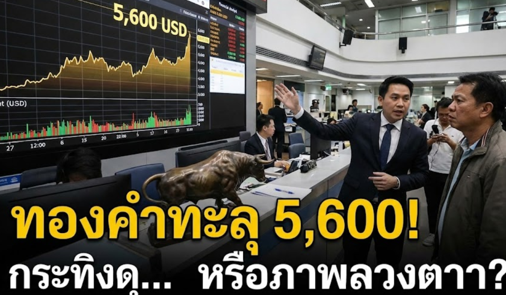 ทองคำทะลุ 5,600! กระทิงดุของจริง... หรือแค่ภาพลวงตา? เจาะลึกสัญญาณ "ค้างย่อ" ที่รายย่อยต้องระวัง!