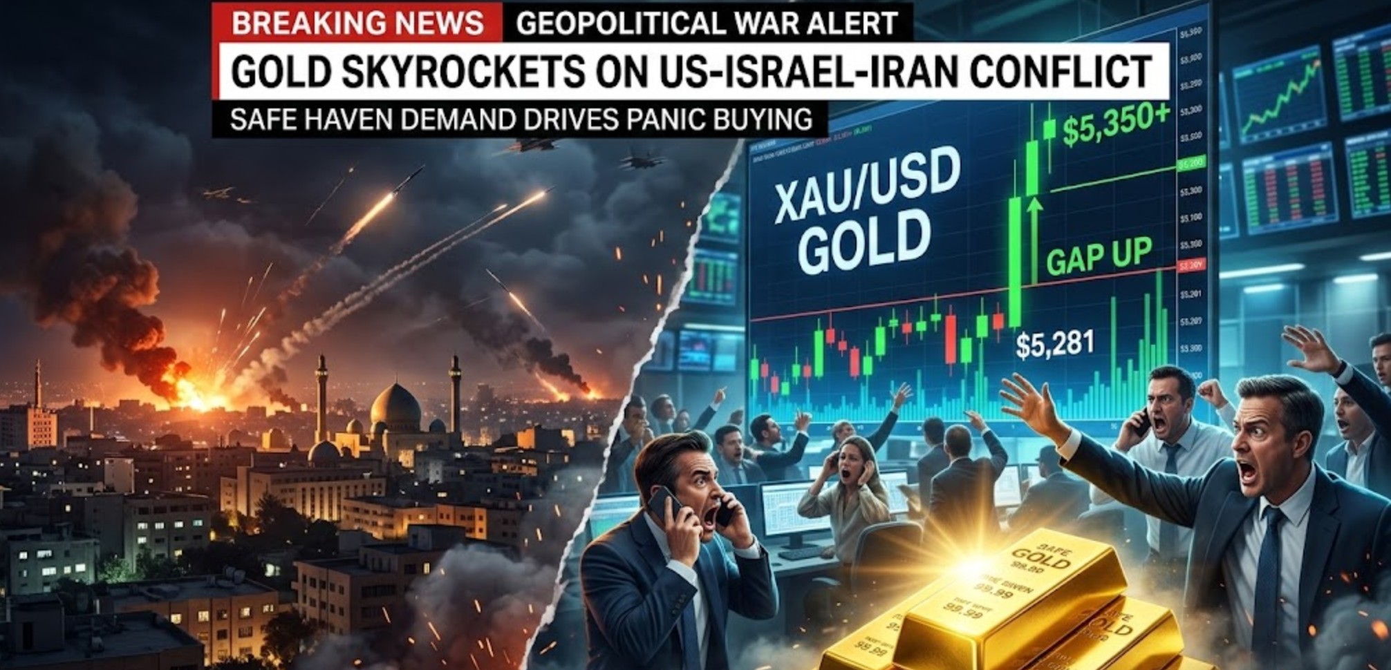 BREAKING NEWS ด่วนที่สุด! โลกเข้าสู่ภาวะสงคราม สหรัฐฯ-อิสราเอล ถล่มอิหร่าน... เตือนภัยทองคำเปิดตลาดจันทร์นี้ "พุ่งทะลุฟ้า" รับ Safe Haven!