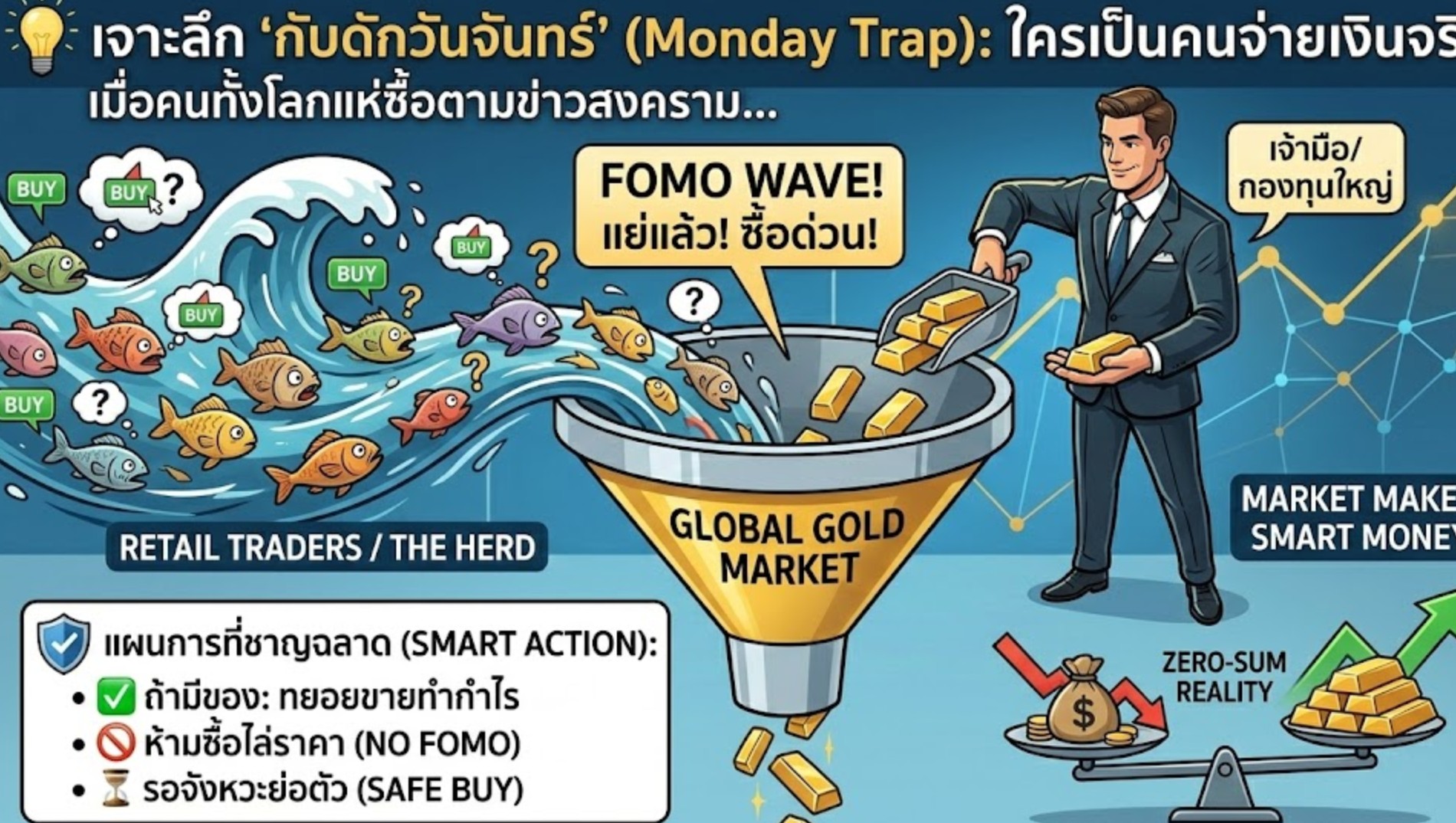 [VIP Exclusive] ผ่าแผน "เจ้ามือ" กินรวบเช้าวันจันทร์: เมื่อคนทั้งโลกมองทองขึ้น... ใครคือคนจ่ายเงิน?